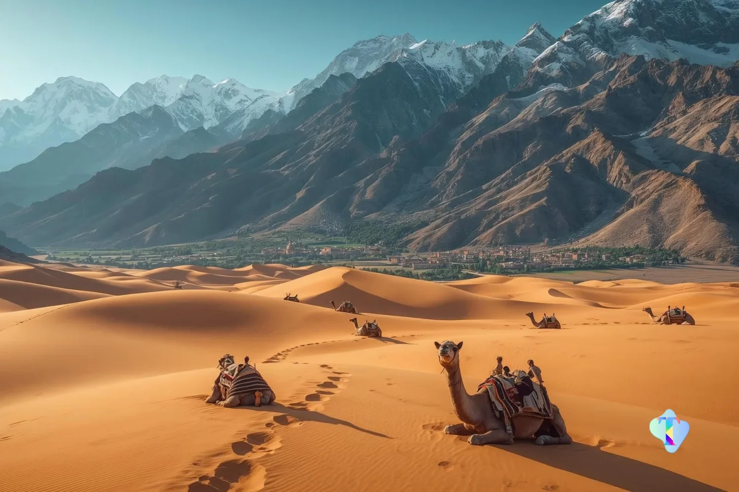 ALT Text: Leh Umling La bike tour covering Pangong Lake, Nubra Valley, and Hanle