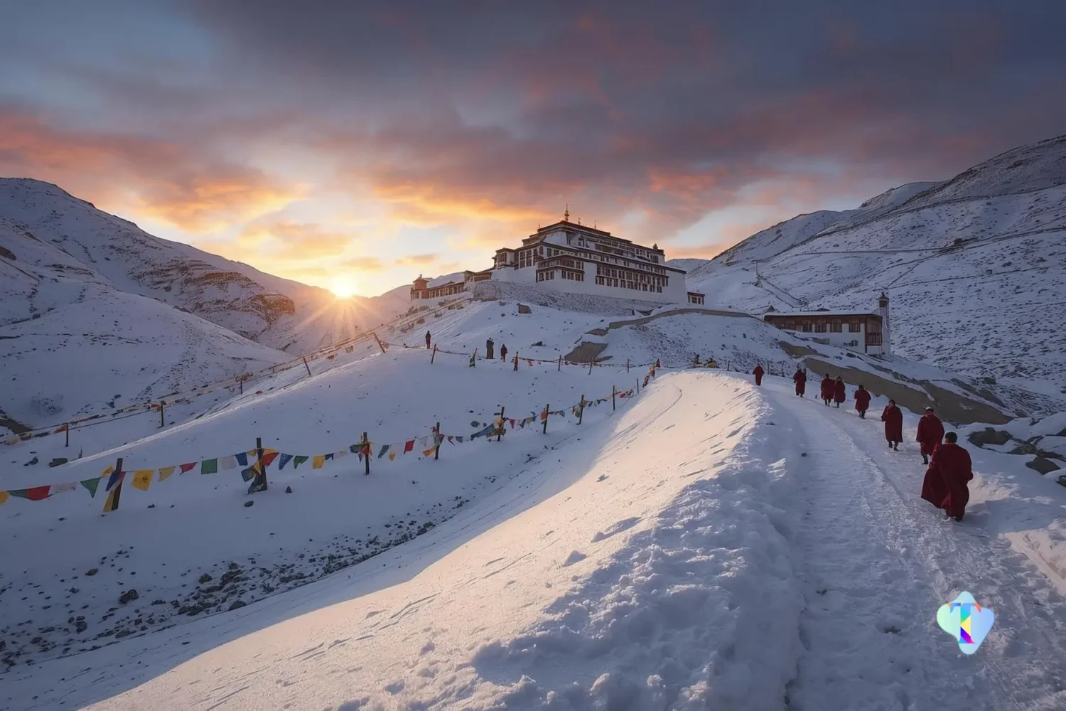 Scenic view of Spiti Valley during winter, part of Winter Spiti Expedition 8N/9D tour by Tripvedas Yatra & Holidays, best travel agency in Delhi and India.