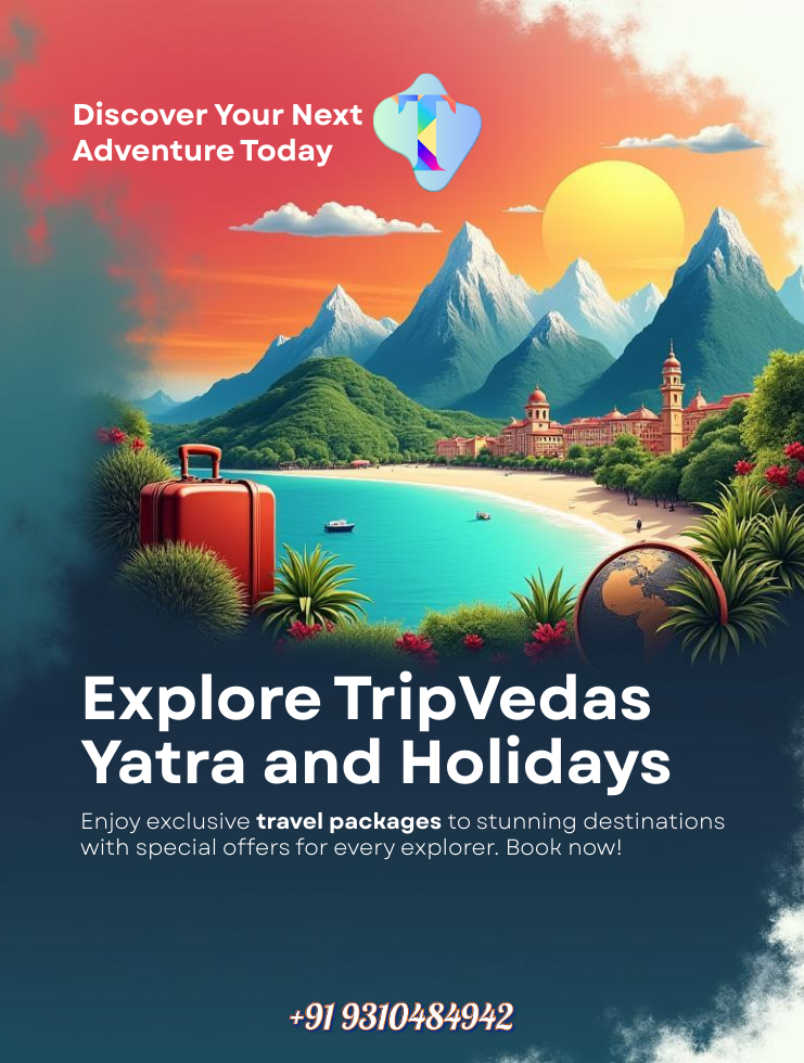 TripVedas Yatra & Holidays Instagram post promoting Delhi and India tour packages and holiday trips